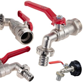 Tap for Mauser Tank 1000L, 1/2" Hose Connection