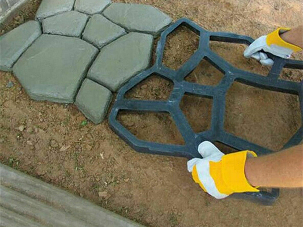 Reusable Concrete Paver Block Mould, DIY Pathway Template, 50x48x4.3 cm (5)