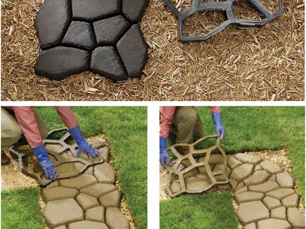 Reusable Concrete Paver Block Mould, DIY Pathway Template, 50x48x4.3 cm (9)