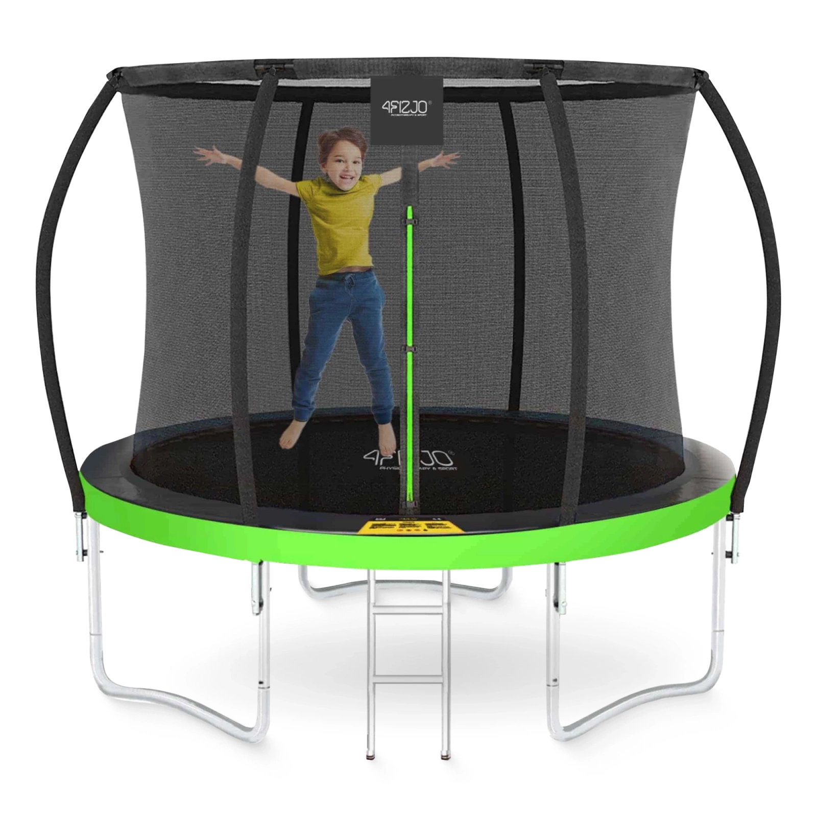 4FIZJO PRO Garden Trampoline for Kids 8ft 252 cm with Safety Enclosure Net