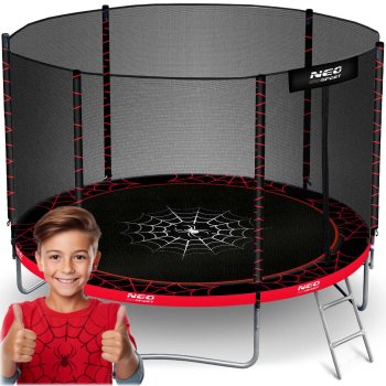 Neo-Sport Garden Trampoline 6ft/183cm with Safety Net and Ladder