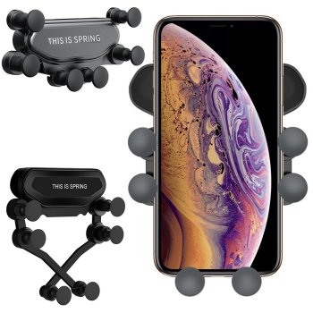 Gravity Car Phone Holder for Air Outlet, Black