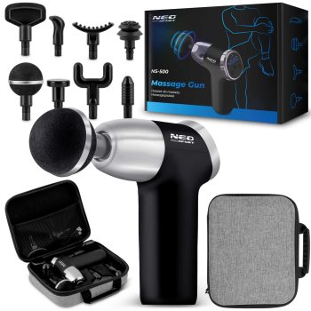 Body Massage Gun + 8 Noozles Neo-sport NS-500, Black