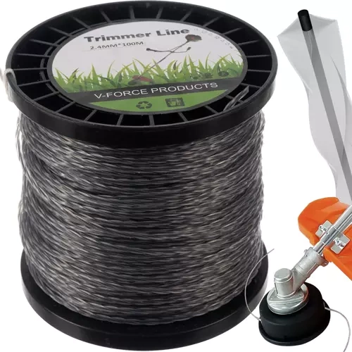 Grass, Brushcutter Trimmer Line, 2,4 mm x 100 m (Bigstreen 21073)