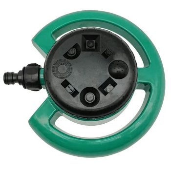 8-in-1 Garden Automatic Rotating Sprinkler with Multiple Nozzles, Green