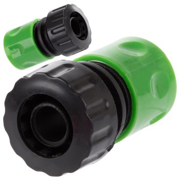 Quick connector for garden hose 3/4 inch, green