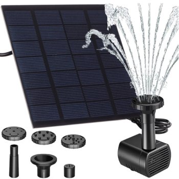 Gardlov 25184 Solar Powered Fountain Pump for Garden Pond