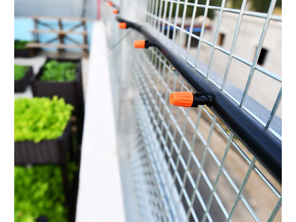 Garden mist irrigation system, 10 m, black-orange (2)