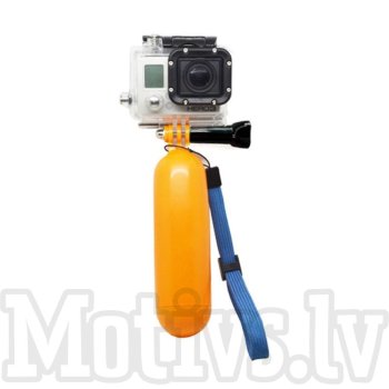 Floating Bobber Handy Grip with Wrist Strap and Thumb Screw for Gopro Hero 4 / 3+ / 3, yellow