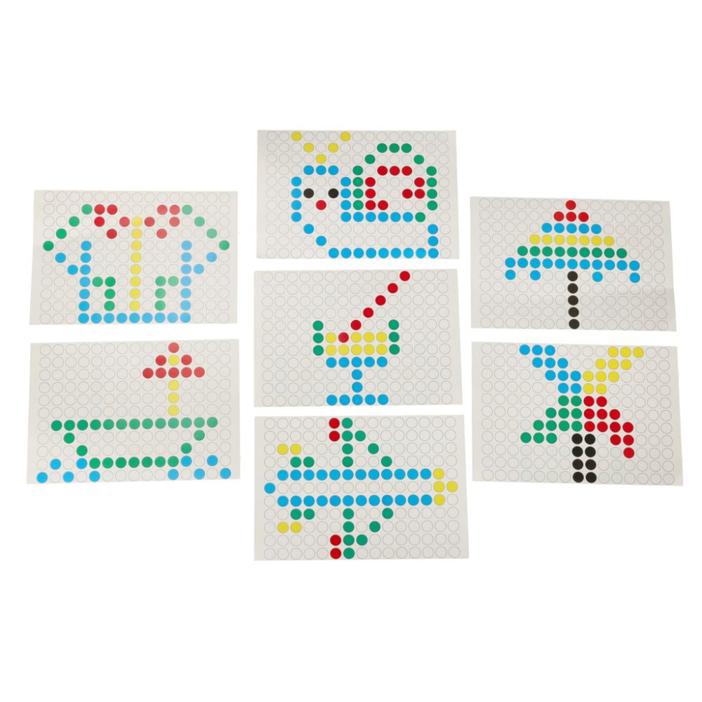 Magnetic Drawing Board Montessori Mosaic with Colored Dots, Yellow (2)