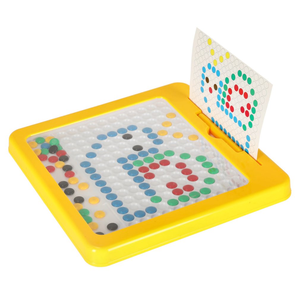 Magnetic Drawing Board Montessori Mosaic with Colored Dots, Yellow (4)
