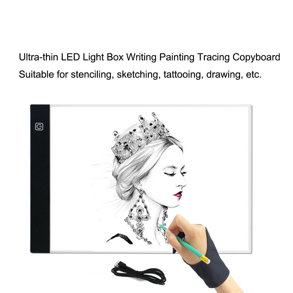 Ultra-thin A4 LED Light Box Writing Painting Tracing Board With Adjustable Brightness (0)