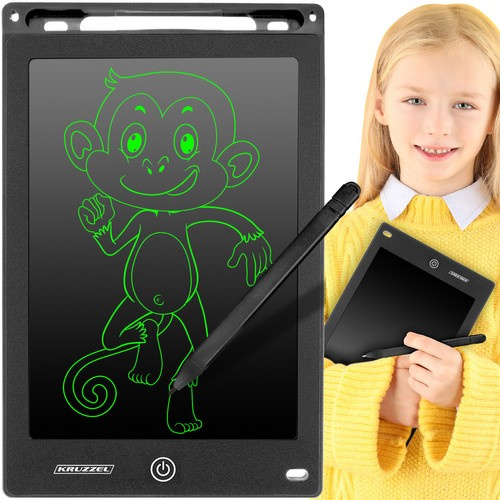 LCD Writing and Drawing Tablet for Kids 8.5" KRUZZEL 22454, Black