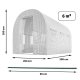 Garden Greenhouse Tunnel 2x3m (6m2) Plonos, White