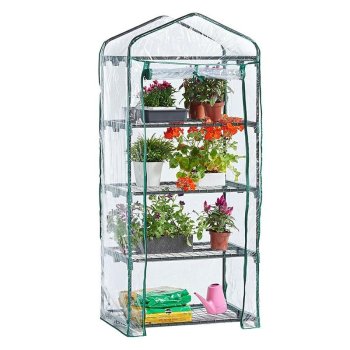 Carruzzo 4-Tier Mini Greenhouse for Balcony and Garden