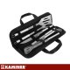 BBQ Tool Set 5 Pieces Kaminer 27182 Stainless Steel, Black