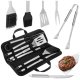 Stainless Steel BBQ Tool Set 6 Pieces Kaminer 27178, Black