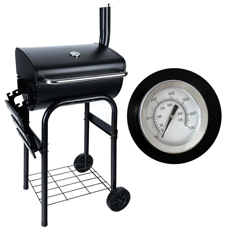Portable Garden Grill with Lid and Chimney (2)