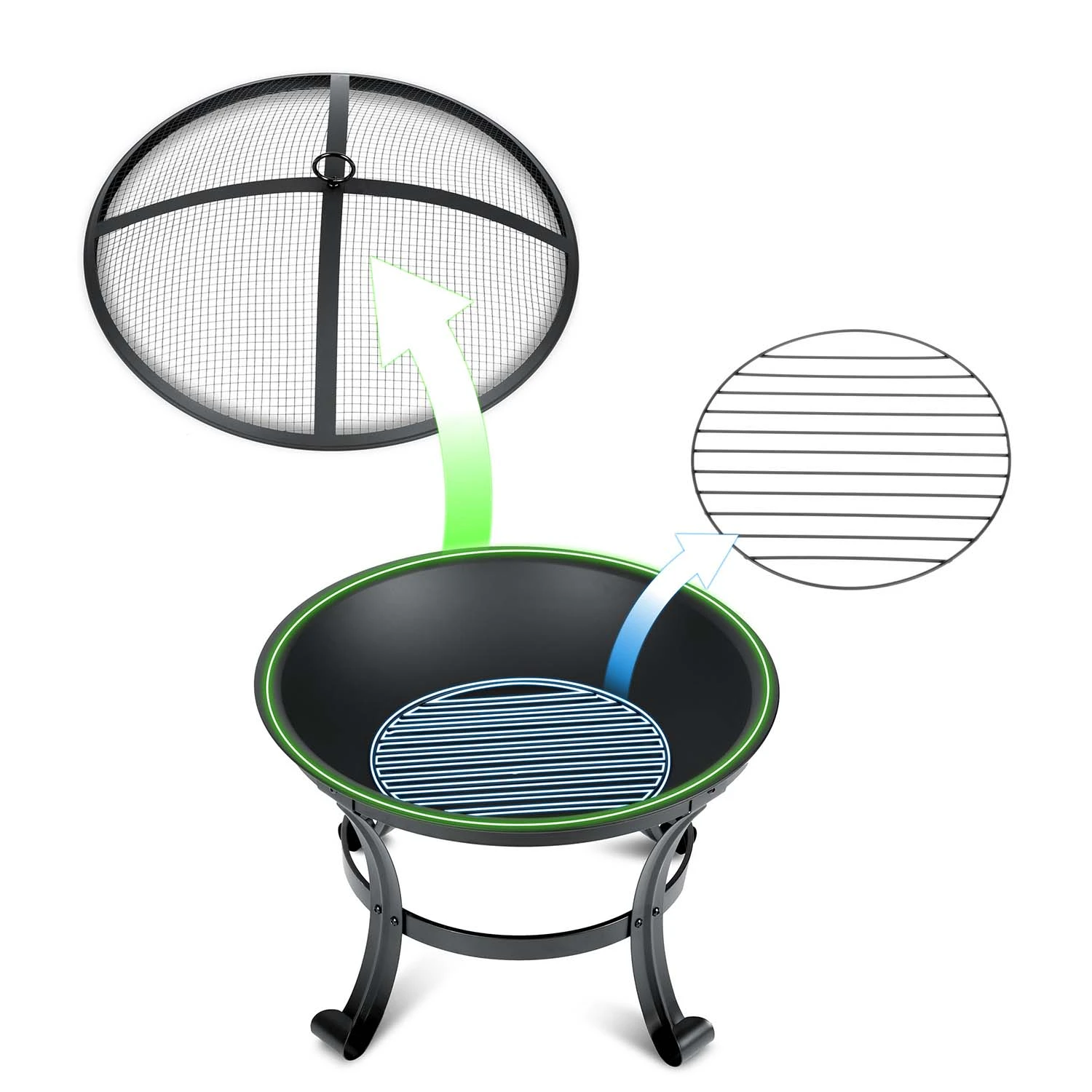 Fire Pit, Garden Fireplace, 60 cm, Berdsen BD-880 (6)