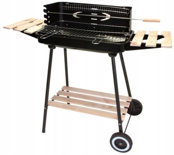 Open Garden Barbecue BBQ Grill with Shelves and Accessories