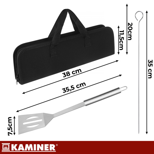 BBQ Tool Set 9 Pieces Kaminer 27184, Black (1)