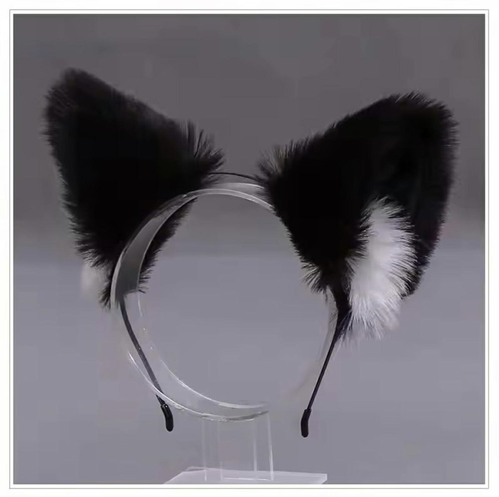 Soft Cat Ear Headband for Parties, Black (1)