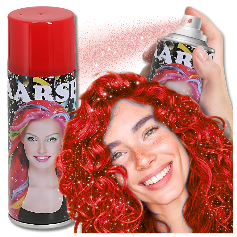 Red Glitter Temporary Hair Color Spray, 250 ml