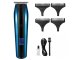 Cordless hair clipper MS-5035 with 4 attachments, blue-black