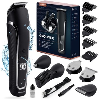 Hair Clippers for Men Berdsen BD-262 6-in-1 Grooming Kit, black