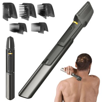 5-in-1 Cordless Hair and Beard Trimmer with LED Light, Grey