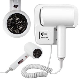 Wall Mounted Hair Dryer for Hotels and Pools 1200W, White