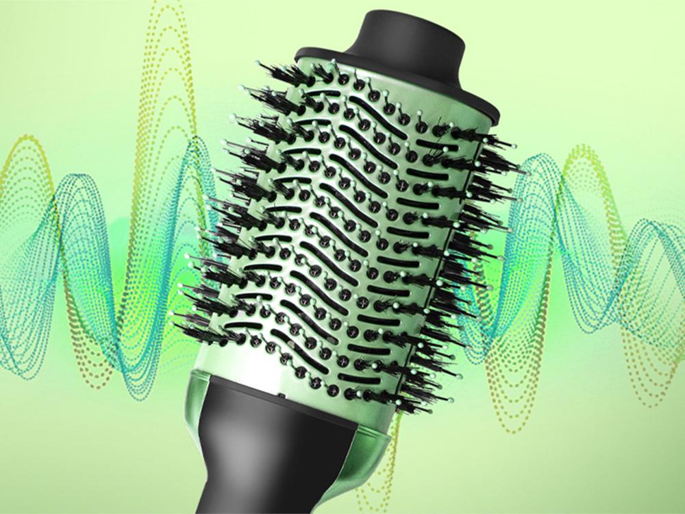 Powerful 4-in-1 Hair Dryer Brush and Volumizer, Black and Green (0)