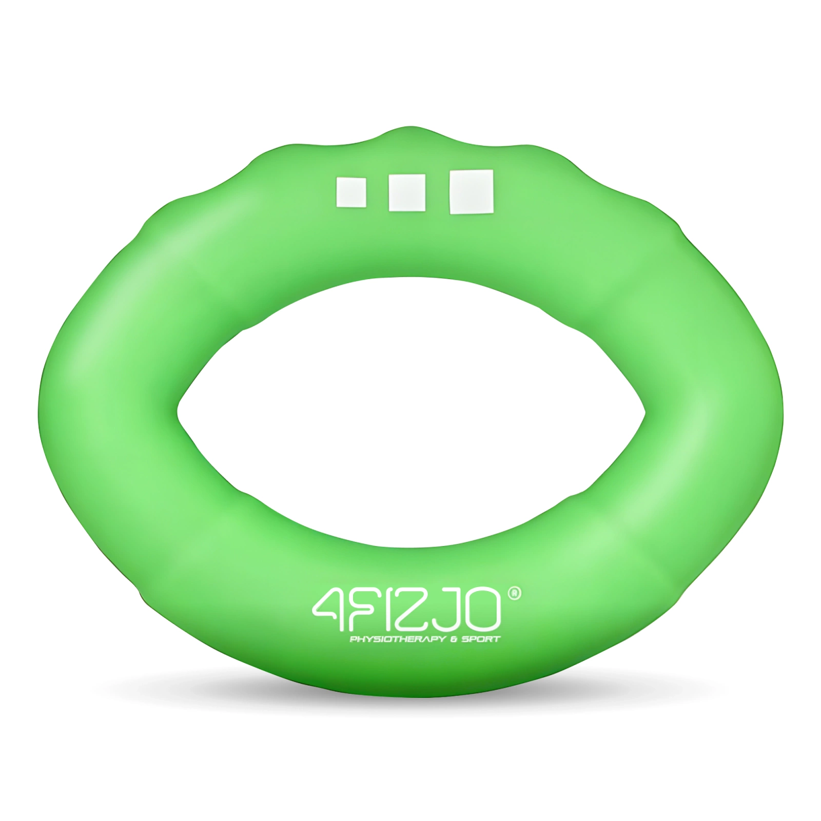 4FIZJO Silicone Hand Grip Strengthener for Therapy and Training, 28 lb, green