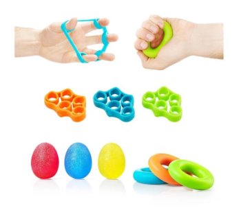4FIZJO Set of 9 Hand Expanders, Hand Grip Strengthener, Finger Exerciser, Forearm Grip Training