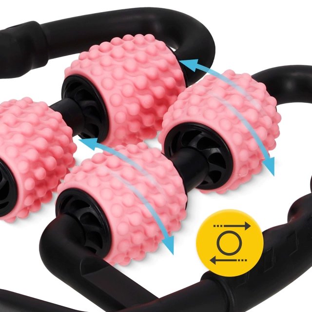 4FIZJO Spiky Body Massage Roller for Muscle Recovery, Pink (1)