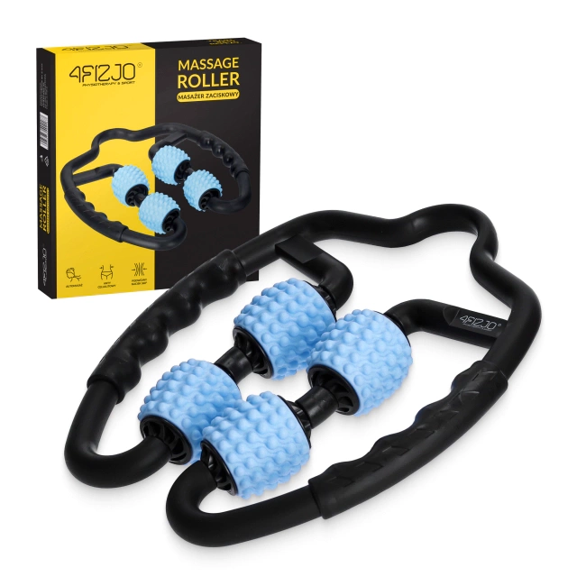 4FIZJO Spiked Handheld Body Massage Roller, Blue