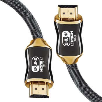 Ultra High Speed HDMI 2.1 Cable 8K 60Hz 4K 120Hz, Gold-Plated, 2m