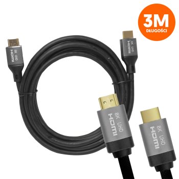 LTC 8K HDMI 2.1 Cable 3m High Speed, black