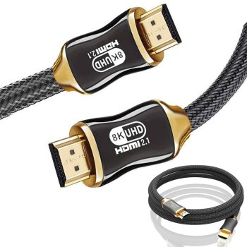HDMI 2.1 Ultra High Speed Cable 8K 60Hz 4K 120Hz with Gold-Plated Connectors 3m