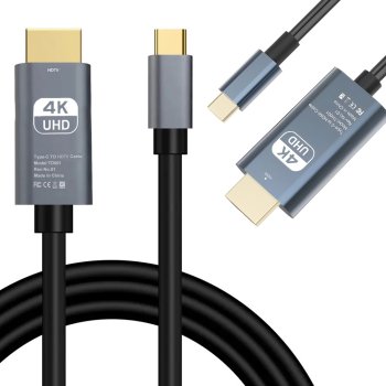 USB C to HDMI Cable 4K 60Hz, 6ft Adapter for MacBook Pro/Air, Galaxy & More
