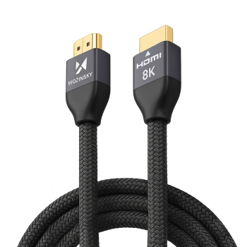 Wozinsky HDMI 2.1 Cable 8K 60 Hz 48 Gbps / 4K 120 Hz / 2K 144 Hz 3 m Silver (WHDMI-30)