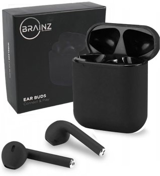 Brainz Wireless Sports Earbuds with Mic & Powerbank Charging Case