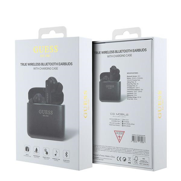 Guess Bluetooth headphones GUTWSSU20ALEGK TWS + docking station black/black Printed Logo (3)