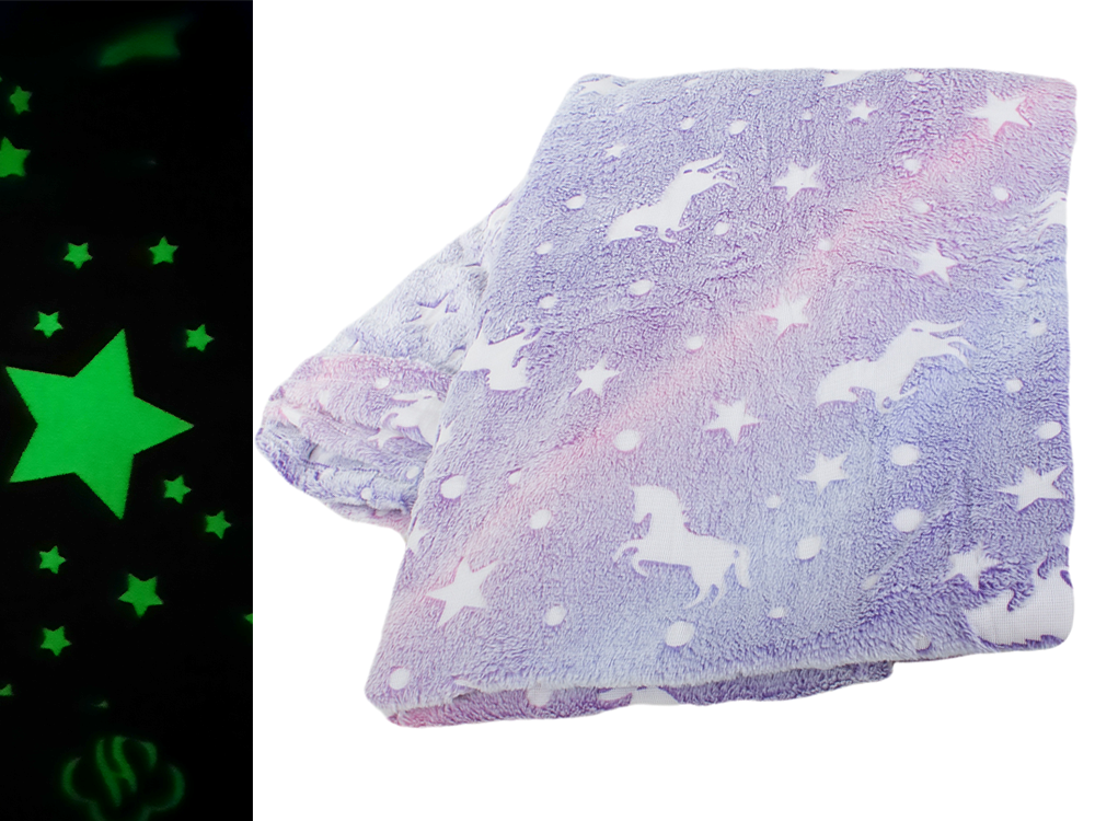 Wearable Blanket Hoodie, Oversized Cozy Fleece Blanket with Sleeves, Glow in The Dark, Purple (3)
