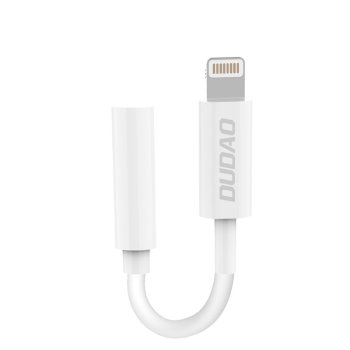 Dudao Converter Adapter from Apple Lightning to Minijack AUX 3.5mm Audio Cable, white