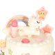 Interactive Two-Tier Birthday Cake Toy with Lights and Music, 16 pcs, Pink