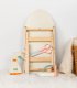 Kids Wooden Ironing Board Playset with Toy Iron and Accessories