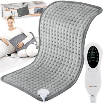 Electric Heating Pad for Back Pain and Cramps Relief 60x30cm 24886, Grey