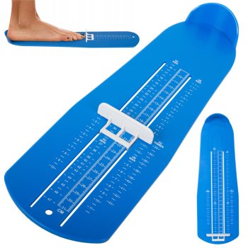 Shoe Sizer Foot Measuring Device for Adults and Kids, Blue
