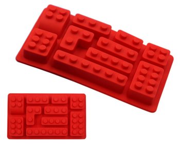 Silicone Mold in the Shape of LEGO Bricks for Chocolate, Ice and Baking